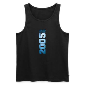 18. Geburtstag junge mädchen 18 jahre 2005 lustige - Men's Premium Organic Tank Top - black - Front - AI Model Male 178 light (178cm)
