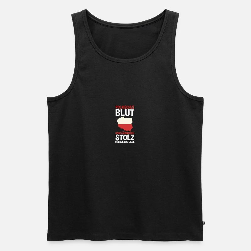 Pole Polnisch Polen - Männer Premium Bio Tank Top - Schwarz