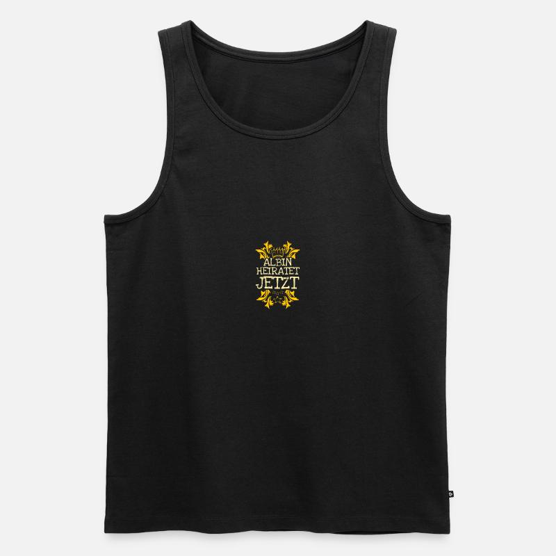 Bachelor Albin - Männer Premium Bio Tank Top - Schwarz
