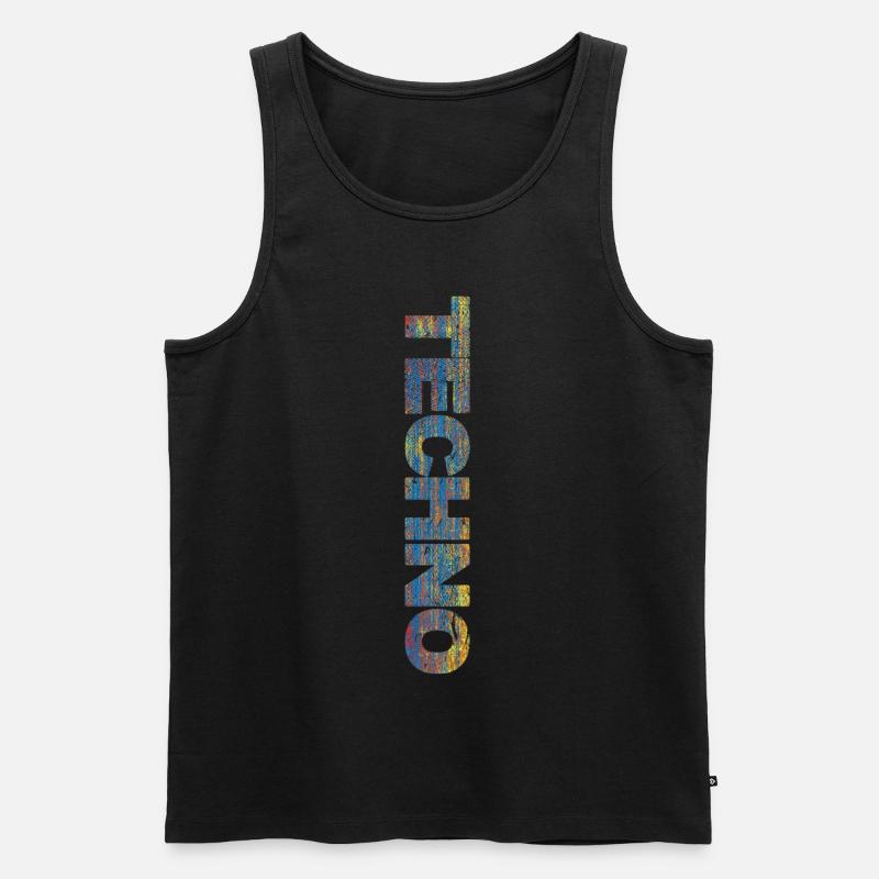 Hard Techno | Dark Techno | Acid Techno - Männer Premium Bio Tank Top - Schwarz
