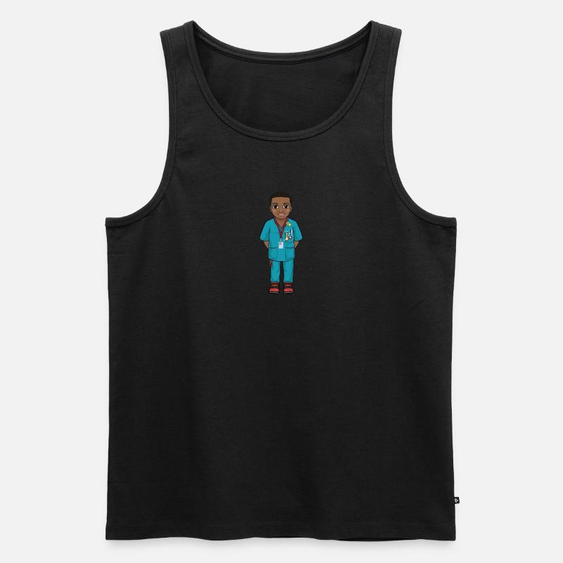 Uskan Gabriel - Männer Premium Bio Tank Top - Schwarz