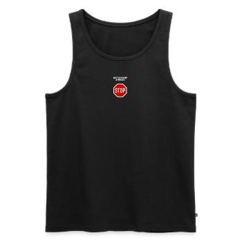 Bitte nicht stören! Stopschild - Männer Premium Bio Tank Top - Schwarz - Vorne - Michal (187cm)