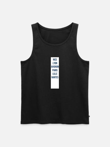 Französischer Städtetrip - Männer Premium Bio Tank Top - Schwarz