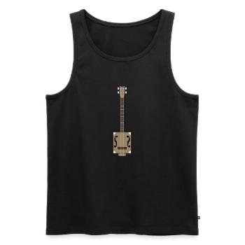 Cigar Box Guitar - Men's Premium Organic Tank Top - black - Front - Michal (187cm)