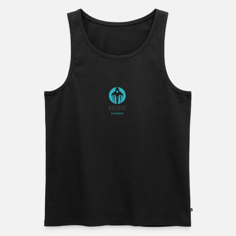 Rocket Science - Männer Premium Bio Tank Top - Schwarz