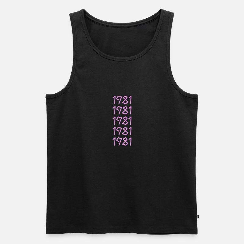 1981 - Männer Premium Bio Tank Top - Schwarz