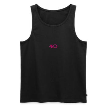ANNIVERSARY. HAPPY BIRTHDAY. HAPPY BIRTHDAY. - Men's Premium Organic Tank Top - black - Front - Michal (187cm)