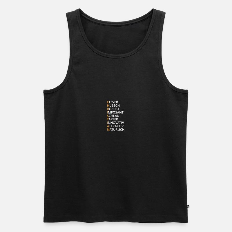 Christian Name Geschenk - Männer Premium Bio Tank Top - Schwarz