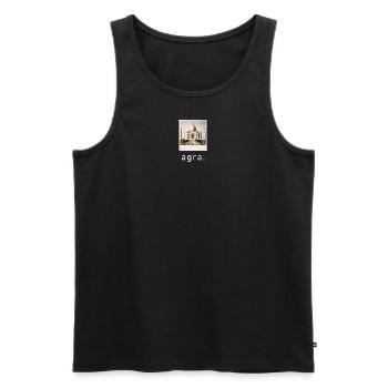 Taj Mahal Agra Rétro Photo - Débardeur bio Premium Homme - noir - Devant - AI Model Male 178 light (178cm)
