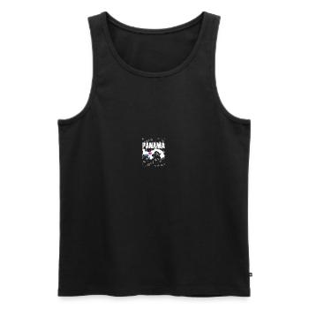 Panama Island Rain - Men's Premium Organic Tank Top - black - Front - Michal (187cm)