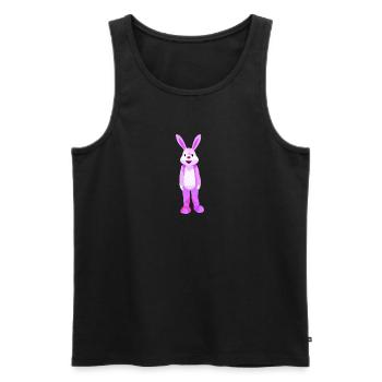 Der rosarote Ostern Hase - Männer Premium Bio Tank Top - Schwarz - Vorne - Michal (187cm)