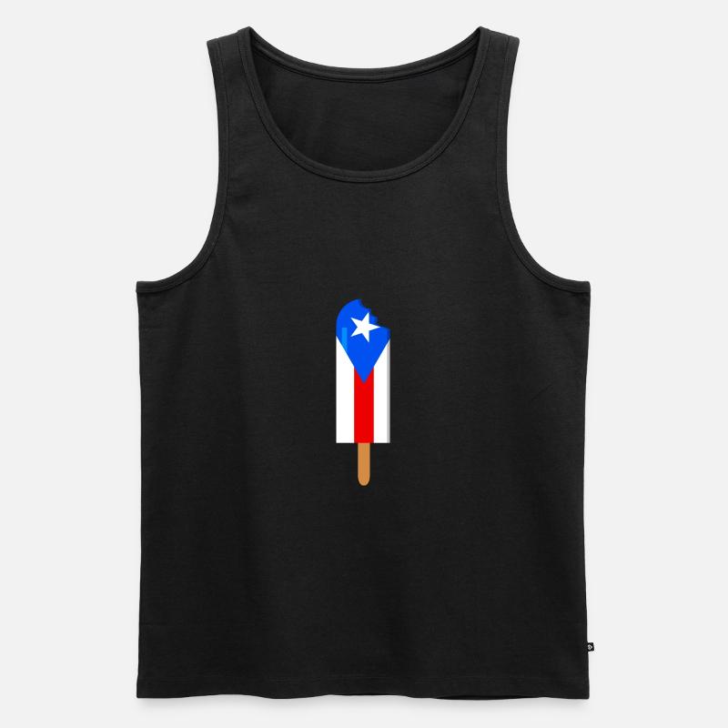 Puerto Rico - Männer Premium Bio Tank Top - Schwarz