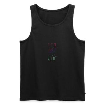 Scottish Bagpipes Celtic Gift - Men's Premium Organic Tank Top - black - Front - Michal (187cm)