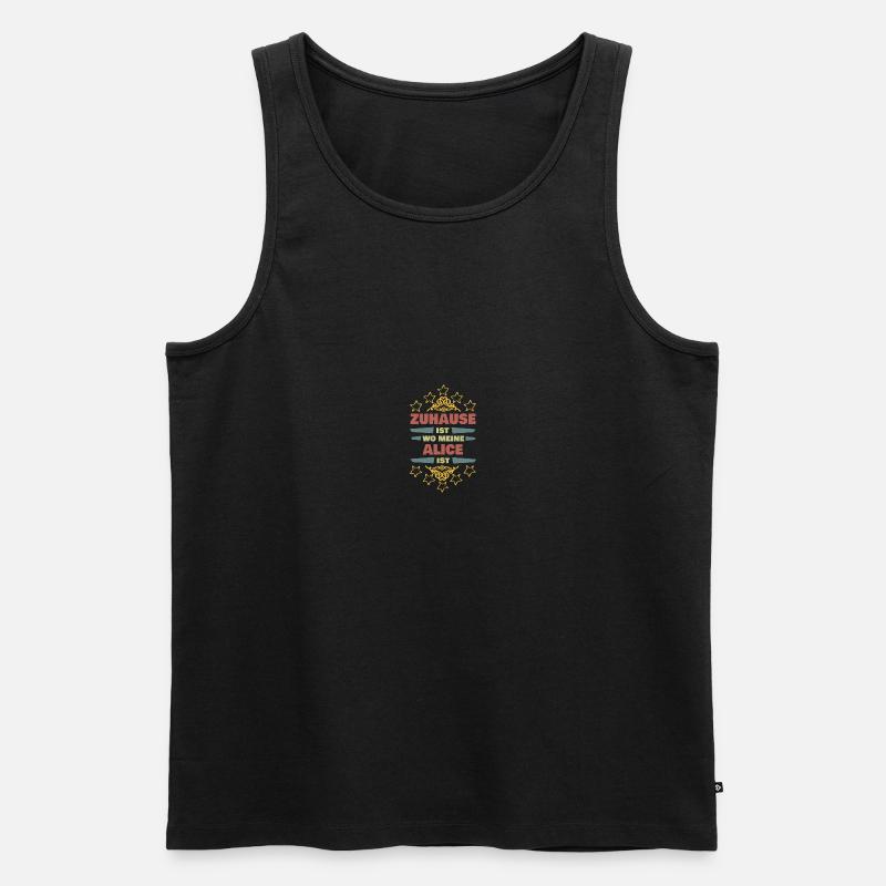 Lebenspartnerin Alice - Männer Premium Bio Tank Top - Schwarz