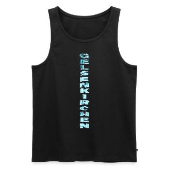Gelsenkirchen Deutschland Stadt Schrift Skyline - Männer Premium Bio Tank Top - Schwarz - Vorne - Michal (187cm)