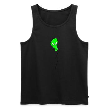 Außerirdischer - Männer Premium Bio Tank Top - Schwarz - Vorne - AI Model Male 178 light (178cm)