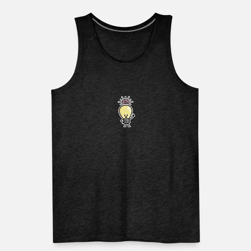 Light Bulb Idea Brains Creative Genius Creativity Men's Premium Organic Tank Top
