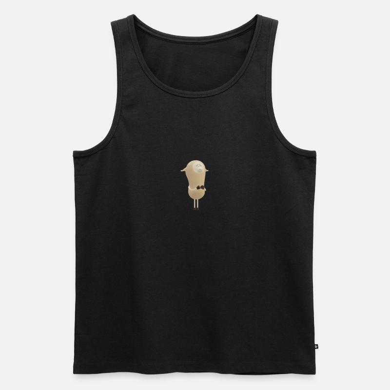 Lamm - Männer Premium Bio Tank Top - Schwarz