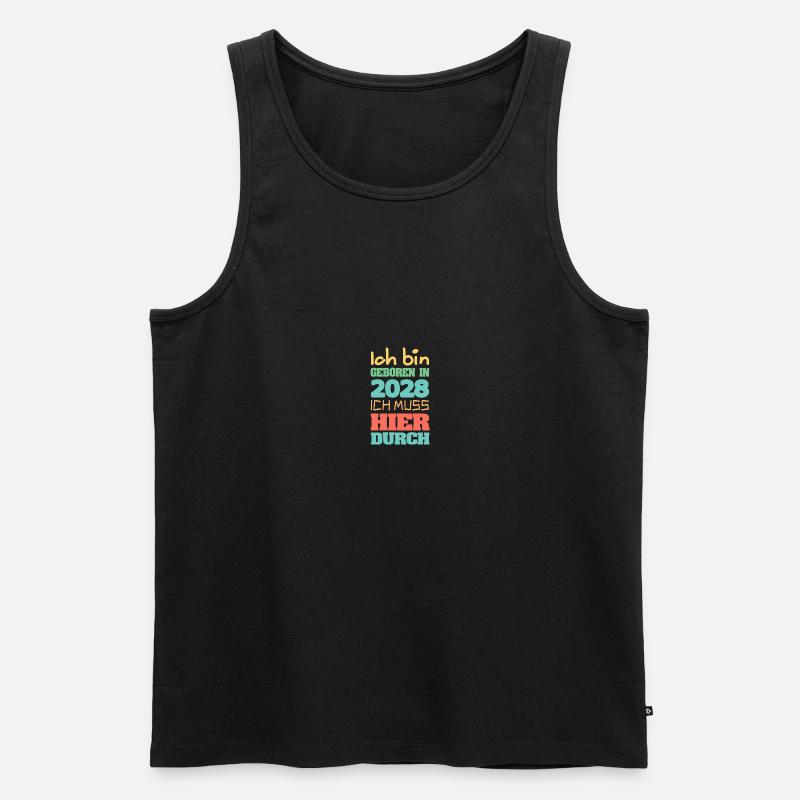 Bin 2028 - Männer Premium Bio Tank Top - Schwarz