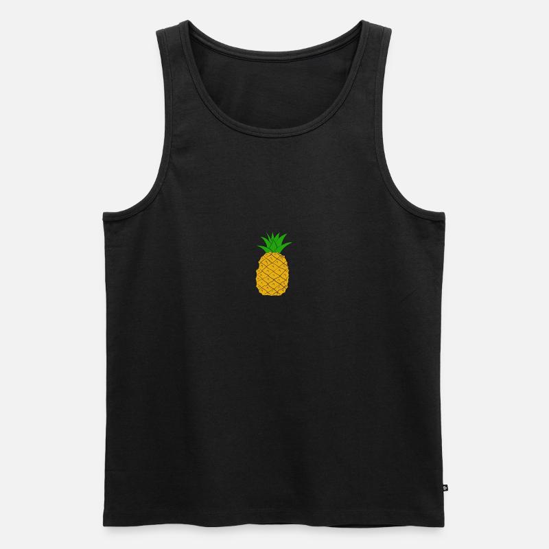 Ananas - Männer Premium Bio Tank Top - Schwarz