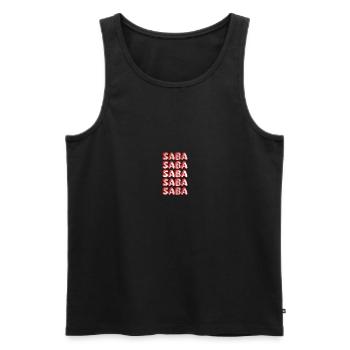 Saba als Reise - Männer Premium Bio Tank Top - Schwarz - Vorne - AI Model Male 178 light (178cm)