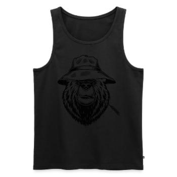 Ernster Baer - Männer Premium Bio Tank Top - Schwarz - Vorne - AI Model Male 178 light (178cm)
