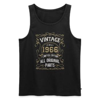 Born 1966 Birthday gift 56 years - Men's Premium Organic Tank Top - black - Front - Michal (187cm)