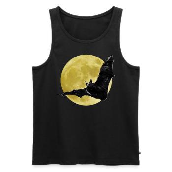 Bat Moonlight Moon Mystic Bat Night - Men's Premium Organic Tank Top - black - Front - Michal (187cm)