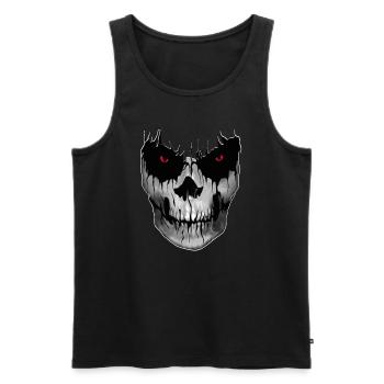 Skull Red Eyes - Skull Horror Skull Biker - Débardeur bio Premium Homme - noir - Devant - AI Model Male 178 light (178cm)