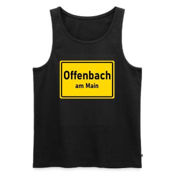 Offenbach am Main - Offenbacher sind überall - Männer Premium Bio Tank Top - Schwarz - Vorne - AI Model Male 178 light (178cm)