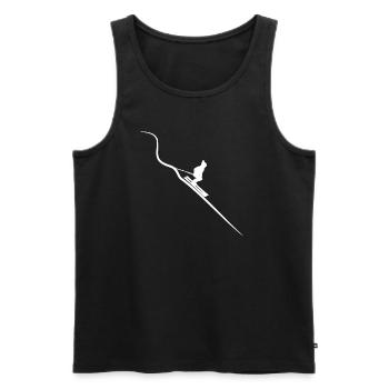 Skifahrer Abfahrt Berge Apres Ski Schnee Skifahren - Männer Premium Bio Tank Top - Schwarz - Vorne - Michal (187cm)
