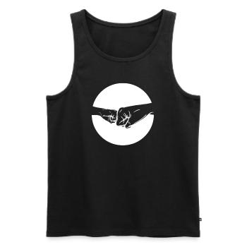 Familie - Kinder - Vater und Sohn - Opa und Enkel - Männer Premium Bio Tank Top - Schwarz - Vorne - AI Model Male 178 light (178cm)
