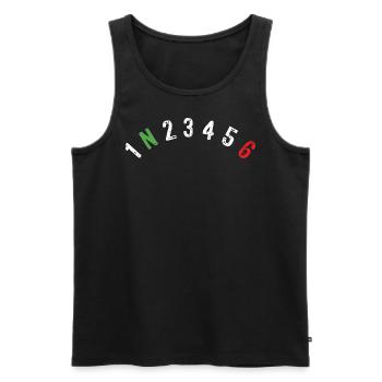 Motorcycle gears for bikers - Men's Premium Organic Tank Top - black - Front - AI Model Male 178 light (178cm)