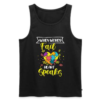 Autism Gift Autistic Asperger ADHD Autism - Men's Premium Organic Tank Top - black - Front - AI Model Male 178 light (178cm)