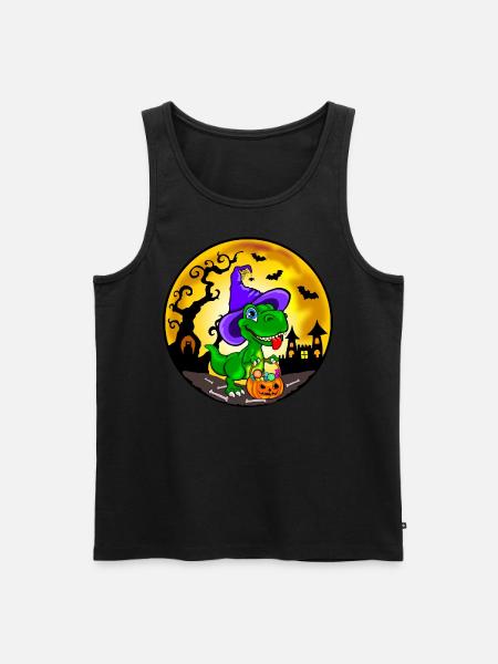 T-Rex Halloween - Dinosaur Halloween - Men's Premium Organic Tank Top - black