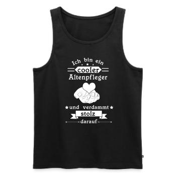 Altenpfleger - Männer Premium Bio Tank Top - Schwarz - Vorne - Michal (187cm)