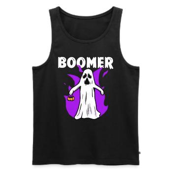 BOOMER Spirit *Happy Halloween* - Men's Premium Organic Tank Top - black - Front - Michal (187cm)