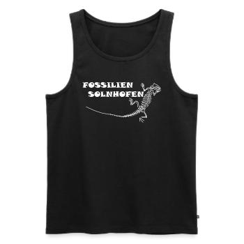 Dinosaurs, fossils, paleontologist, - Men's Premium Organic Tank Top - black - Front - AI Model Male 178 light (178cm)
