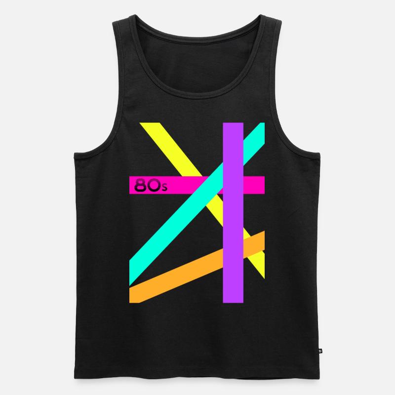 80s Design - Männer Premium Bio Tank Top - Schwarz