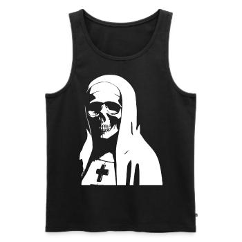 Furchtlose und mysteriöse übernatürliche Nonne T-Shirts - Männer Premium Bio Tank Top - Schwarz - Vorne - AI Model Male 178 light (178cm)