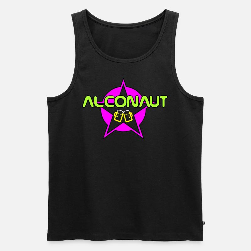 Party - ALCONAUT E - Männer Premium Bio Tank Top - Schwarz