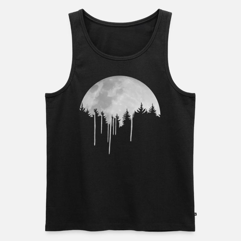 Paint Moon - Männer Premium Bio Tank Top - Schwarz