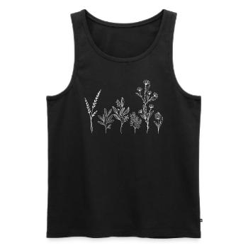 Blumen - Männer Premium Bio Tank Top - Schwarz - Vorne - AI Model Male 178 light (178cm)