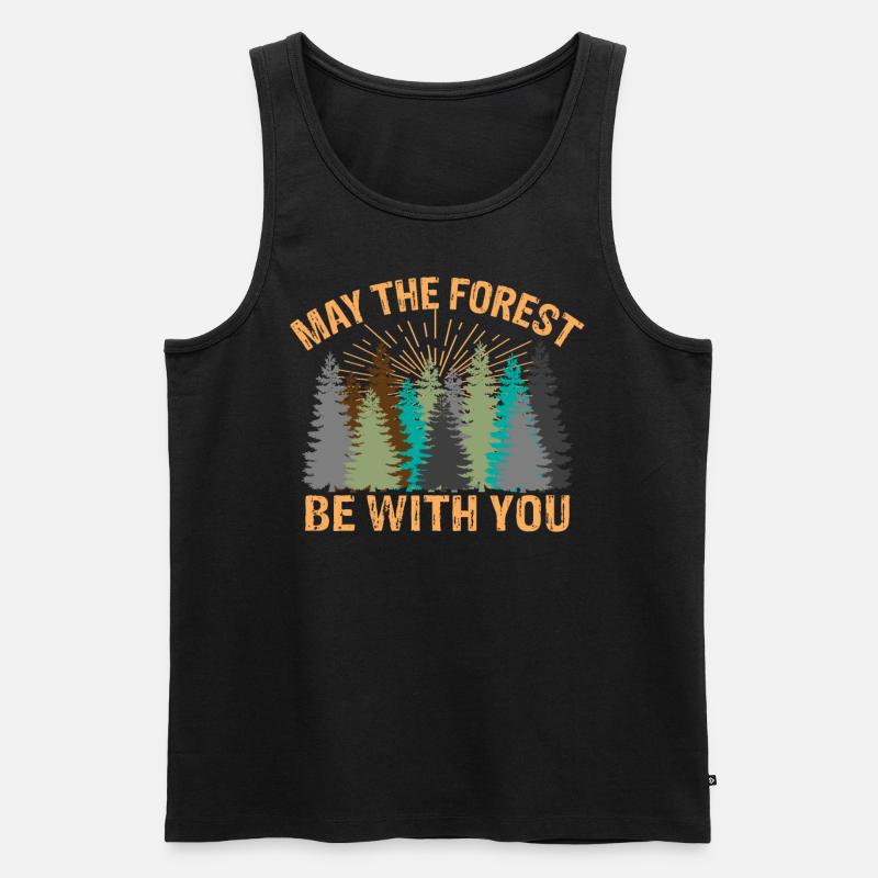 May the forest - Männer Premium Bio Tank Top - Schwarz