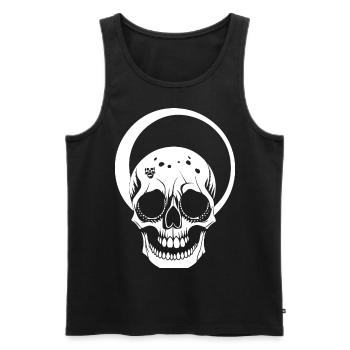 Horror Schädel Schädel Kunst Schädel Gothic Heavy Metal - Männer Premium Bio Tank Top - Schwarz - Vorne - AI Model Male 178 light (178cm)