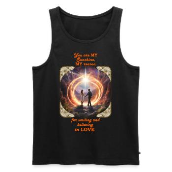 You are my sun Happy holidays - Men's Premium Organic Tank Top - black - Front - Michal (187cm)