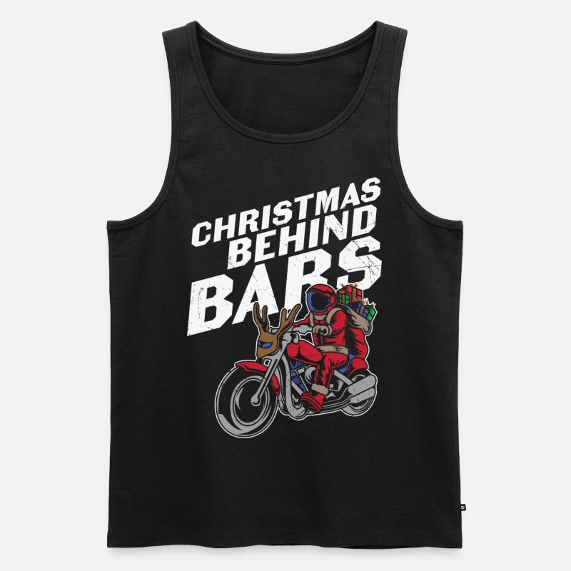 Weihnachtsmann Pullover - Weihnachtspullover - Männer Premium Bio Tank Top - Schwarz