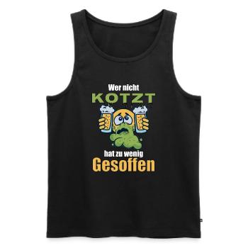 Party Style: If you don't puke, you haven't drunk enough - Men's Premium Organic Tank Top - black - Front - AI Model Male 178 light (178cm)