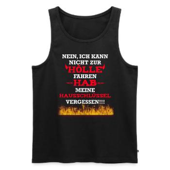 Kann nicht zur Hölle fahren Hausschlüssel verloren - Männer Premium Bio Tank Top - Schwarz - Vorne - Michal (187cm)
