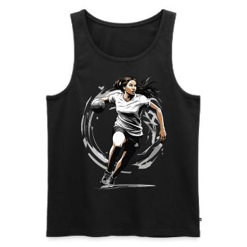 Handball player streetwear Iconic style - Men's Premium Organic Tank Top - black - Front - Michal (187cm)